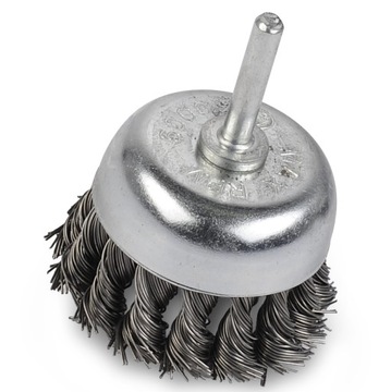 SZCZOTKA DRUCIANA DRUT SPLATANY DOCZOŁOWA NA WIERTARKĘ 65MM