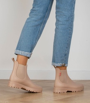 MATTE WELLING BOOTS БЕЖЕВЫЕ ботинки челси 40