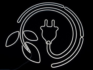 NGREENELITELOGO NEON LED SZKIELETOWY LOGO 75X75CM