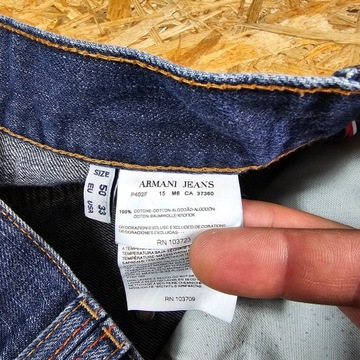 Spodnie Jeansowe AJ ARMANI JEANS Designerskie Denim Dżins 010 INDIGO 33