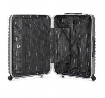 Большой серый чемодан Wittchen из АБС-пластика