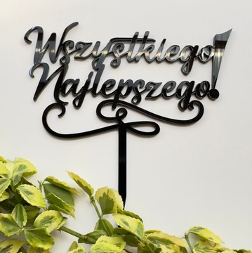 Топпер с днем ​​рождения Надпись на торте из PLEXI