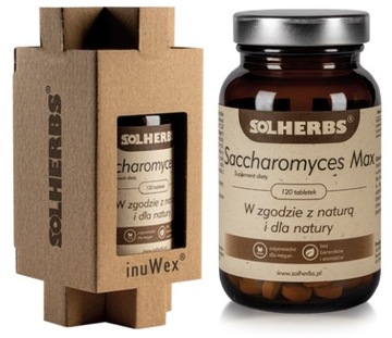 Solherbs Saccharomyces Max suszone drożdże browarnicze 120kapsułek