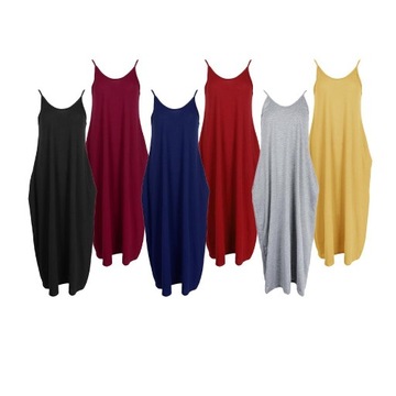 Женское платье макси на тонких бретельках синее