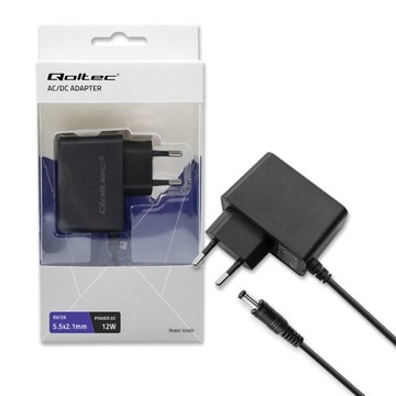 Qoltec Zasilacz sieciowy PREMIUM 12W 6V 2A 5.5*2.1 do TV drukarki skanera