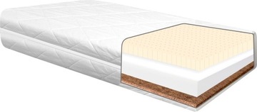 MATERAC dziecięcy PIANKA LATEKS KOKOS 180x80x10cm