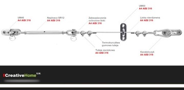 3 м Z12 КАРДИННЫЙ КАБЕЛЬ ДЛЯ ТЕРРАСЫ ШТОРЫ ДЛЯ ТЕРРАСЫ