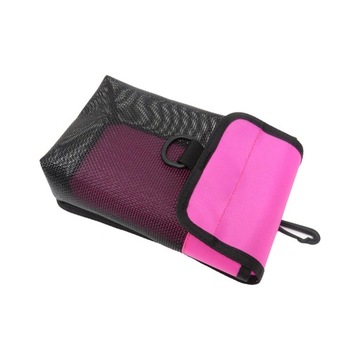 .Scuba Diving Gear Storage Bag Carrying Bag Small Mesh Fluorescent Pink