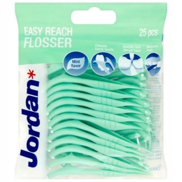 JORDAN NIĆ DENTYSTYCZNA FLOSSER z WYKAŁACZKĄ 25szt