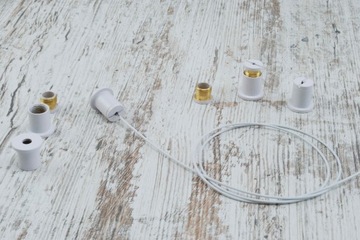 2m biała linka stalowa do lampy loftowej lampa belka lampa loft retro DIY