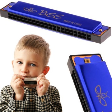 HARMONIJKA USTNA DLA DZIECI METALOWA INSTRUMENT ORGANKI MUZYCZNY 16 TONÓW