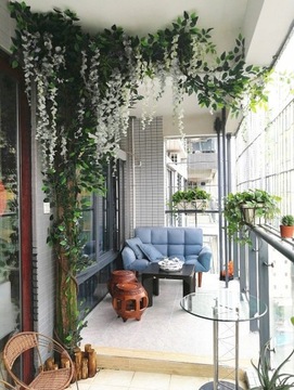 Глициния Искусственные цветы Гирлянда Цветы глицинии Подвесные украшения 12 шт.