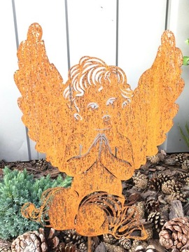 Aniołek z rączkami anioł ozdoba corten 38 cm