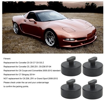 4PCS Jack Point Support Pad Pucks Rubber Larger Static Friction Replacement