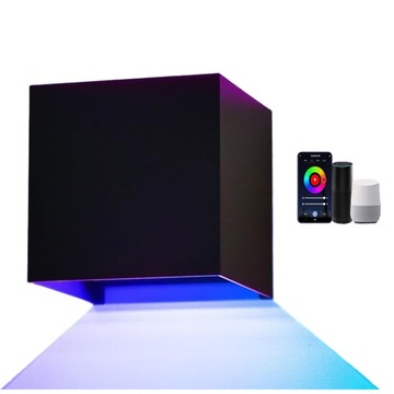 INTELIGENTNY KINKIET LED RGB DO UŻYTKU WEWNĄTRZ/NA ZEWNĄTRZ 9 W