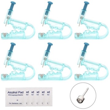 ПИСТОЛЕТ ДЛЯ ПИРКИНГА УШЕЙ С ПИРКИНГОМ СЕРЬГ 7 шт.