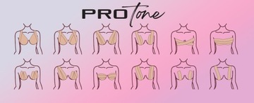Оригинальная моделирующая ЛЕНТА ProTone для подъема груди отжимания 5м + 10 пластырей