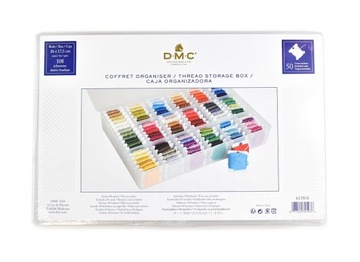 Pudełko organizer na mulinę DMC + 50 bobinek