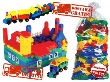 ПЕДАЛЬНЫЙ ТРАКТОР С ПРИЦЕПОМ + ШЛЕМ + блоки 50 шт.