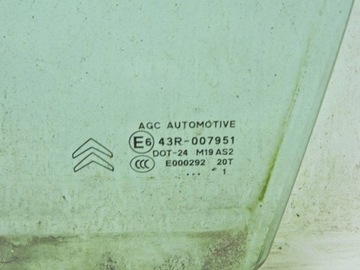 CITROEN DS3 09-14 SKLO (OKNO) DVEŘE LEVÝ PŘEDNÍ NR 1