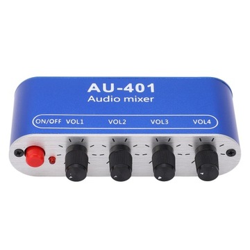 Mikser audio 4 wejścia 1 wyjście z wzmacniaczem słuchawkowym 3.5mm