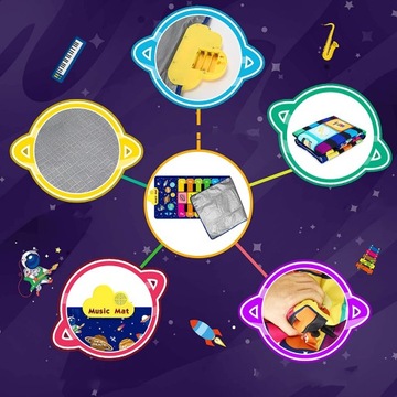 МУЗЫКАЛЬНЫЙ ТАНЦЕВАЛЬНЫЙ КОВРИК ДЛЯ ДЕТЕЙ ДВУХРЯДНЫЕ ПЕДАЛИ ИГРУШЕЧНЫЕ ИГРУШКИ ПОДАРКИ