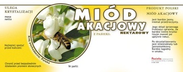 Paczka dużych etykiet na miód akacjowy (100szt)