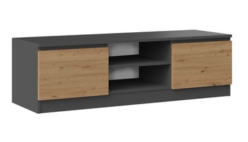 SZAFKA RTV STOLIK POD TELEWIZOR SZAFKA STOJĄCA MEBLE ANTRACYT ARTISAN 120cm