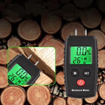 Cyfrowy miernik wilgotności typu pin, detektor wycieków wody tester wilgoci