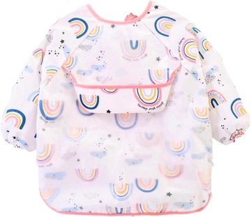 FARTUSZEK ŚLINIAK Z RĘKAWAMI I KIESZONKĄ BAWEŁNA