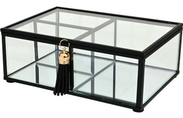 SZKATUŁKA NA BIŻUTERIĘ SZKLANA