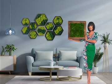 Шведская ПОДУШКА мох 130г сетка темно-зеленый Декоративная Яркая декоративная