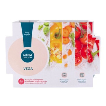 Форма для запекания Altom Design Vega овальная с крышкой, 3,5л