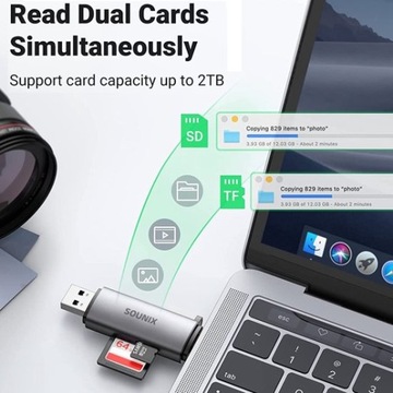 Устройство чтения карт SD SOUNIX USB 3.0 USB USB-C SD MicroSD