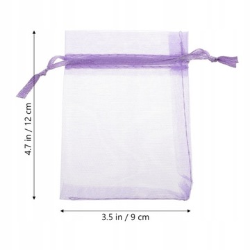 ORGANZA BAGS LAVENDER JEWELLERY BAG FIOLETOWE WORECZKI Z ORGANZY 100SZT