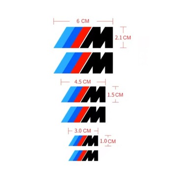6x Naklejka zaciski hamulcowe 3 rozmiary BMW M