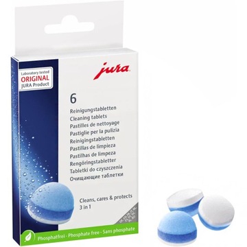 JURA Tabletki 24225 do czyszczenia ekspresu 3 fazowe 6 szt - oryginalne
