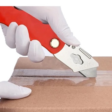 Нож для обоев ТРАПЕЦИАЛЬНЫЙ, МЕТАЛЛИЧЕСКИЙ НОЖ ДЛЯ ОБИВКИ, ПРОЧНЫЙ, СКЛАДНОЙ + 3 лезвия