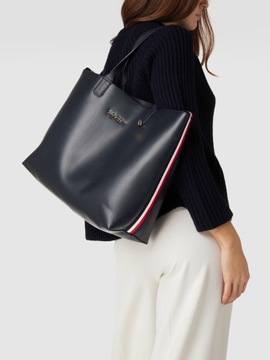 Torebka SHOPERKA TOMMY HILFIGER Iconic Tommy Tote AW0AW10932 DW5