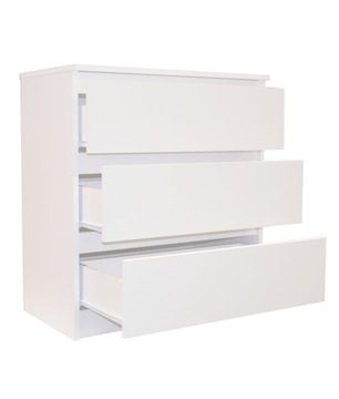 КОМОД COCO, ШКАФ, ГОСТИНАЯ, БЕЛЫЙ, 3 ЯЩИКА
