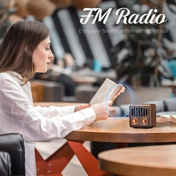 2023 Новый маленький динамик из цельного дерева с Bluetooth, FM-радио, ретро-сабвуфер