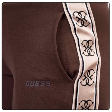 GUESS DAMSKIE SPODNIE DRESOWE BRITNEY JOGGER BRĄZOWE r.L