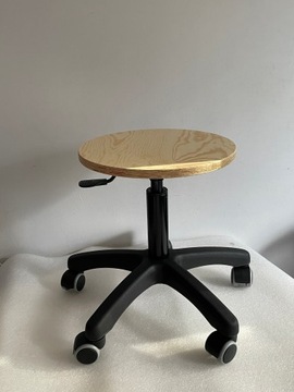 Stołek Taboret obrotowy na kółkach krawiecki DREW