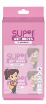 Вологі Серветки Sensitive Супер Міні WET Серветки 8 шт. гігієна