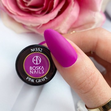 УФ-СВЕТОДИОДНЫЙ ГИБРИДНЫЙ ЛАК РОЗОВЫЙ ВИНОГРАДНЫЙ 352 BOSKA NAILS