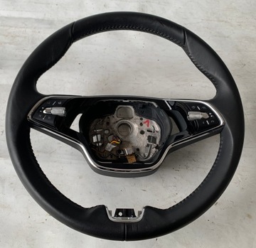 KIEROWNICA SKODA OCTAVIA IV GRZANA ŁOPATKI SKÓRA