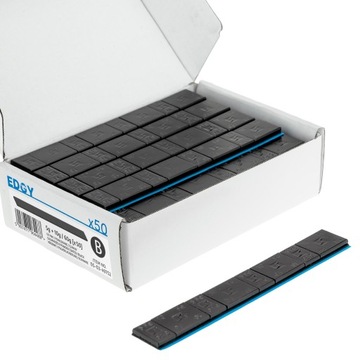 FE КЛЕЕННЫЕ ГРУЗА, ЧЕРНЫЕ, ДЛЯ АЛЮМИНИЕВЫХ ДИСКОВ STIX 5/10G X 50 ШТ. EDGY SLIM