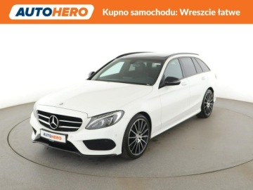 Mercedes Klasa C W205 Kombi 180 156KM 2016 Mercedes C 180 Automat AMG Line Panorama Navi