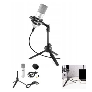 Mikrofon STUDYJNY USB PC/ STATYW/ GAMER/ YOUTUBE