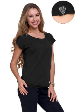 ФУТБОЛКА ЖЕНСКАЯ ЧЕРНАЯ, ХЛОПОК MORAJ M